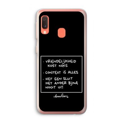 Mijn Motto's: Samsung Galaxy A20e Transparant Hoesje