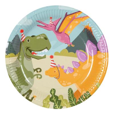 Boland Papieren bordjes dino party, 10st.