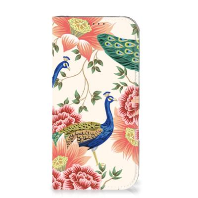 Smartphone hoesje voor iPhone 16 Pro Pink Peacock