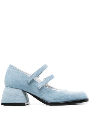 Nodaleto escarpins Bulla 50 mm en jean - Bleu