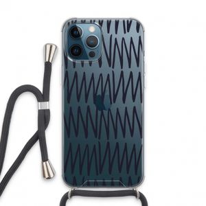 Marrakech Zigzag: iPhone 13 Pro Max Transparant Hoesje met koord