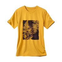 T-shirt van bio-katoen met elastaan, geel Maat: XXL