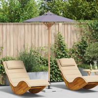 Tuinparasol Donkergrijs 150 x 150 x 210 cm Bamboe