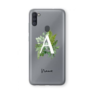 Green Brush: Samsung Galaxy A11 Transparant Hoesje