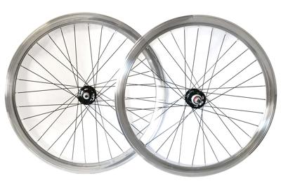 Weinmann G42 Fixed Gear Wielset - High Polished Zilver Weinmann G42 Fixed Gear Wielset - High Polished Zilver