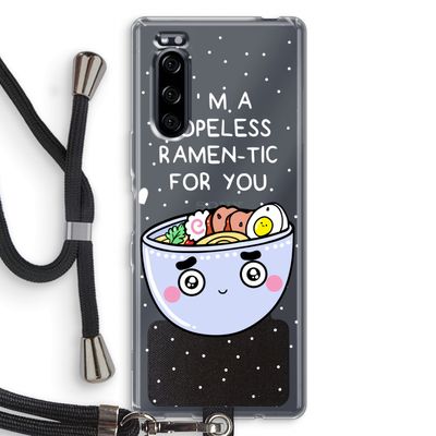 I'm A Hopeless Ramen-Tic For You: Sony Xperia 5 Transparant Hoesje met koord