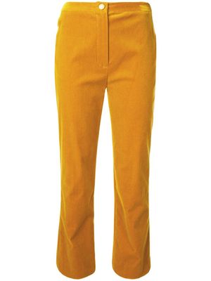 CHANEL Pre-Owned pantalon droit en velours - Jaune