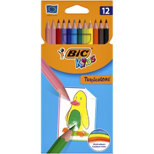 Kleurpotloden Bic Kids Tropicolors blister ÃƒÆ’ 12 stuks