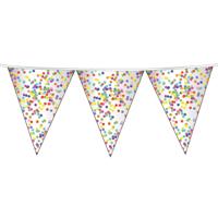 Haza Witbaard Vlaggenlijn confetti, 6mtr.
