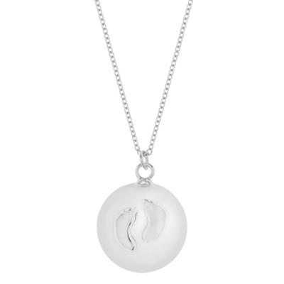 Proud MaMa Zwangerschapsketting Babybel Willow Baby Feet Zilver