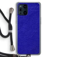 Majorelle Blue: Oppo Find X3 Transparant Hoesje met koord