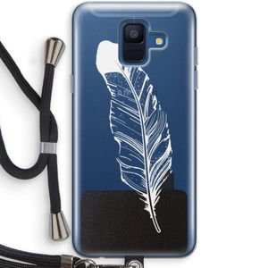 Pluim: Samsung Galaxy A6 (2018) Transparant Hoesje met koord