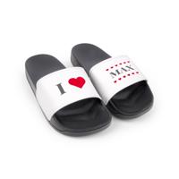 Badslippers bedrukken - Zwart - 38