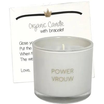 'My Flame - Geurkaars - 'Powervrouw' met wensarmbandje' kopen? | FOR YOU GIFTS