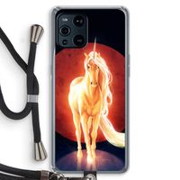 Last Unicorn: Oppo Find X3 Transparant Hoesje met koord