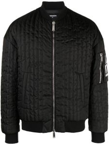 DSQUARED2 veste bomber à patch logo - Noir