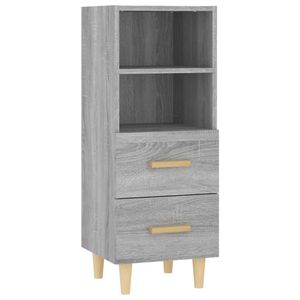 The Living Store Dressoir - - Meubelen - 34.5 x 34 x 90 cm - Grijs sonoma eiken