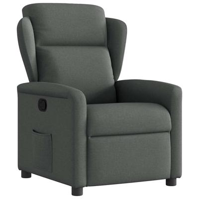 Fauteuil verstelbaar stof donkergrijs