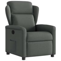 Fauteuil verstelbaar stof donkergrijs