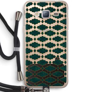 Moroccan tiles: Samsung Galaxy J3 (2016) Transparant Hoesje met koord