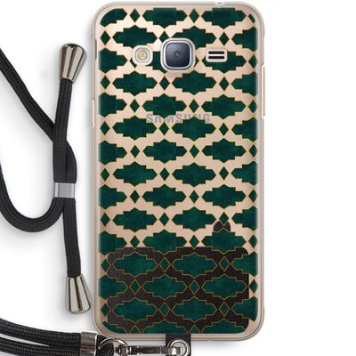 Moroccan tiles: Samsung Galaxy J3 (2016) Transparant Hoesje met koord