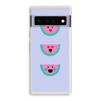 Smiley watermeloen: Google Pixel 6 Pro Transparant Hoesje