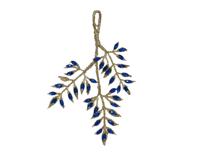 Kersthanger acryl blauw 24 cm