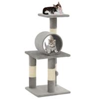 VidaXL Kattenkrabpaal met sisal krabpalen 65 cm grijs