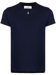 Vivienne Westwood Orb logo-embroidery cotton T-shirt - Bleu