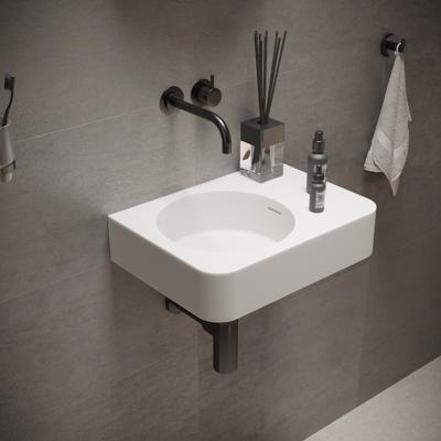 Fontein Ideavit Solidbrio 45x30x14 cm Solid Surface Mat Wit