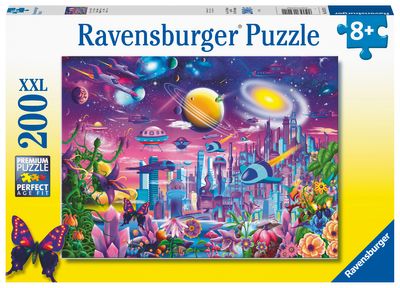Ravensburger puzzel 200 stukjes cosmische stad.