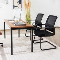 Set van 2 Vergaderstoelen Kantoorstoelen voor Gasten met Zwaar Onderstel in de Vorm van een Slee voor Wachtruimte Receptie