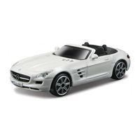 Modelauto Mercedes-Benz SLS AMG wit schaal 1:43/11 x 4 x 3 cm - thumbnail