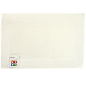 Placemats Hampton - 1x - wit - PVC - 30 x 45 cm