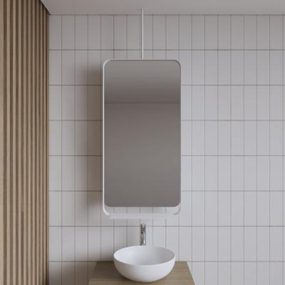 Badkamerspiegel Gliss Design Astra | 50x100 cm | Met planchet | Rechthoekig | Mat wit