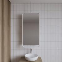 Badkamerspiegel Gliss Design Astra | 50x100 cm | Met planchet | Rechthoekig | Mat wit Badkamerspiegel Gliss Design Astra | 50x100 cm | Met planchet | Rechthoekig | Mat wit
