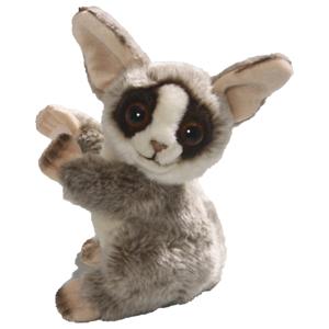 Carldick Pluche aap Galago - knuffel - 18 cm - knuffeldier - spookdiertjes - apen knuffel