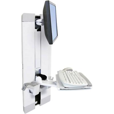 Ergotron StyleView Vertical Lift Monitor-wandbeugel 1-voudig 25,4 cm (10) - 61 cm (24) Wit In hoogte verstelbaar, Toetsenbordhouder, Kantelbaar, Zwenkbaar,