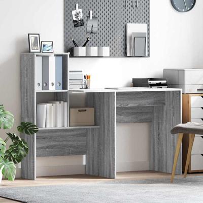 Bureau Grijs sonoma 131,5 x 50 x 106,5 cm Bewerkt hout