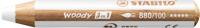 Kleurpotlood stabilo 880 woody 3 in 1 wit | 5 stuks
