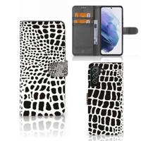 Samsung Galaxy S22 Plus | Telefoonhoesje | Met pasjeshouder | Slangenprint