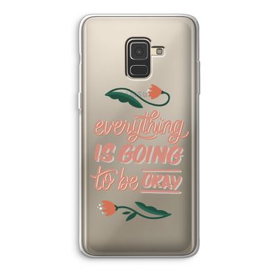 Optimistic flower girl: Samsung Galaxy A8 (2018) Transparant Hoesje