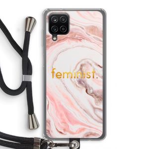 Feminist: Samsung Galaxy A12 Transparant Hoesje met koord