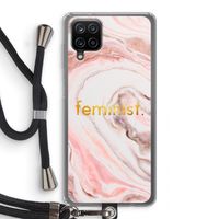 Feminist: Samsung Galaxy A12 Transparant Hoesje met koord