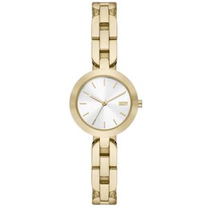 DKNY NY6638 Horloge City Link staal goudkleurig-wit 26 mm