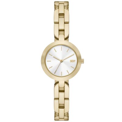DKNY NY6638 Horloge City Link staal goudkleurig-wit 26 mm
