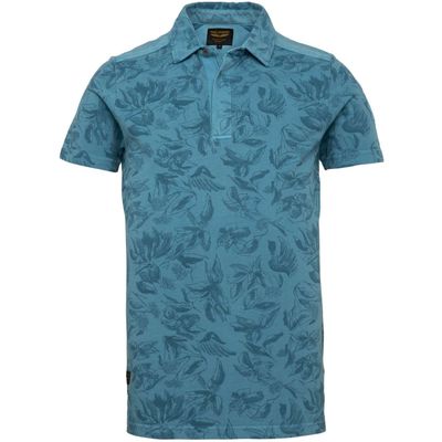 Short sleeve polo light pique pigm blue moon