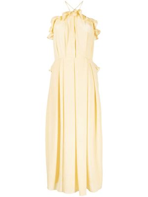Bambah robe volantée à dos-nu - Jaune