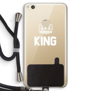 King zwart: Huawei Ascend P8 Lite (2017) Transparant Hoesje met koord