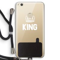 King zwart: Huawei Ascend P8 Lite (2017) Transparant Hoesje met koord